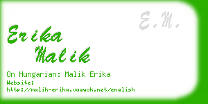 erika malik business card